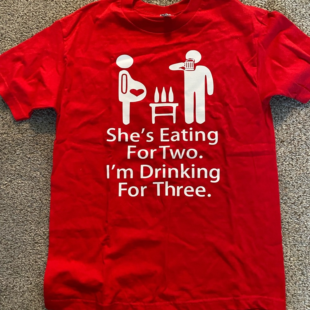 Men’s Shirt Funny Baby Announcement For Dad NEW
